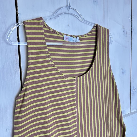 Free People‎ Beach Julie Striped Tunic - Avocado Combo Sz XS BROWN GREEN NWOT - Picture 4 of 8